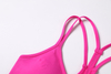 A BRA FOR YOGA AND STUDIO CLASSES, MADE IN PART WITH RECYCLED MATERIALS.